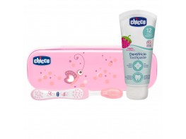 Imagen del producto Chicco Set Dental rosa cepilo+pasta 6-36 meses
