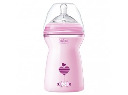 Imagen del producto Chicco Natural Feeling biberón rosa 6m 330 ml