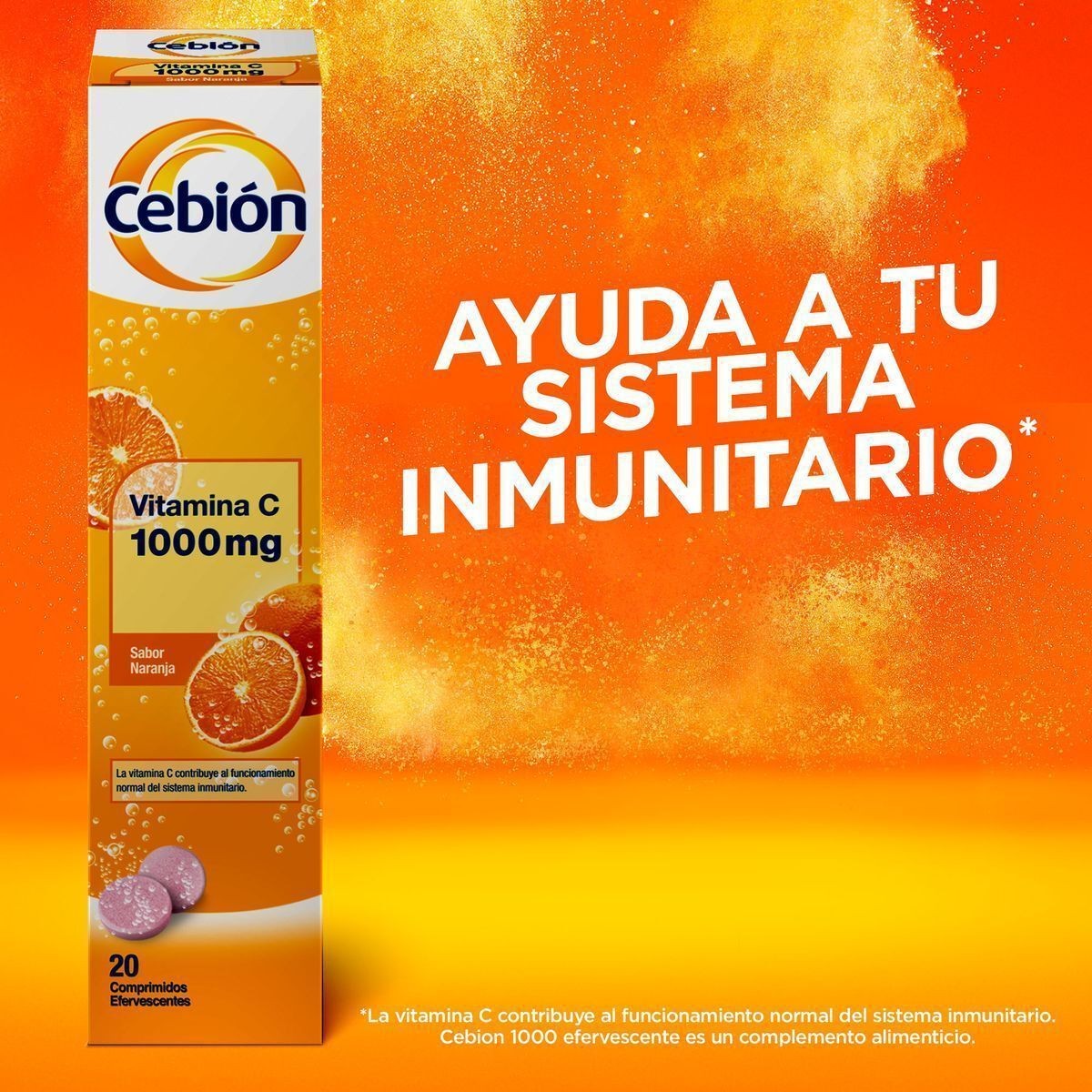 Cebion 1000 mg. vit C 20 comp. efervescentes
