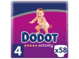 Dodot Activity pañales bebé Talla 4 (9-14 kg) 58u