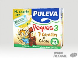 Puleva peques 3 con 7 cereales y cacao pack 3x200ml