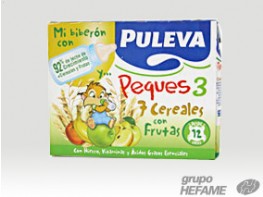 Puleva peques 3 con 7 cereales y fruta pack 3x200ml