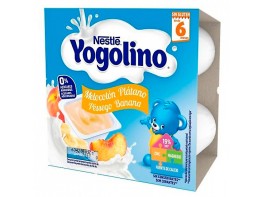 Nestlé Yogolino melocotón y platano sin azucar 4 x 100g