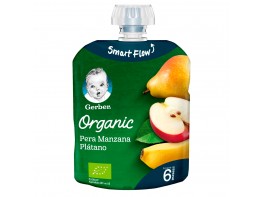 Gerber Bolsita Pera Manzana Plátano Puré de Fruta 90 g Nestlé