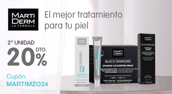 20% descuento en la segunda unidad Martiderm